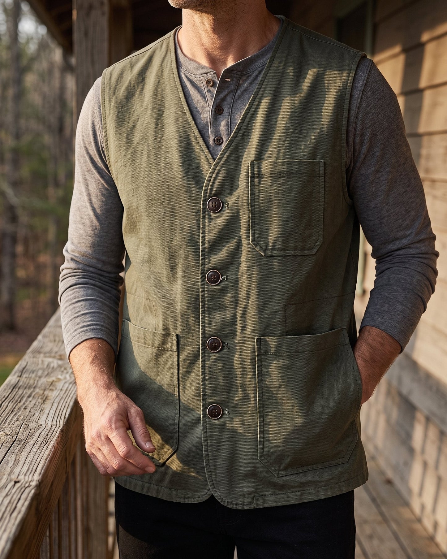 Severino Cotton Utility Vest